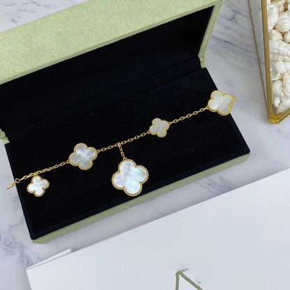 [Ornora Jewelry]MAGIC CLOVER MOP GOLD BRACELET 5 MOTIFS
