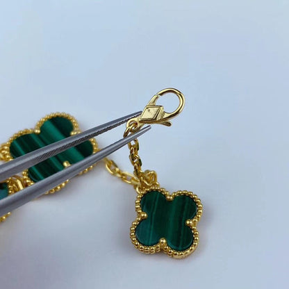 [Ornora Jewelry]MAGIC CLOVER MALACHITE GOLD BRACELET 5 MOTIFS