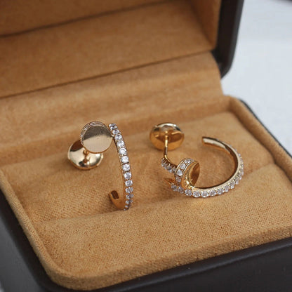 [Ornora Jewelry]JUSTE FULL DIAMOND SMALL EARRINGS