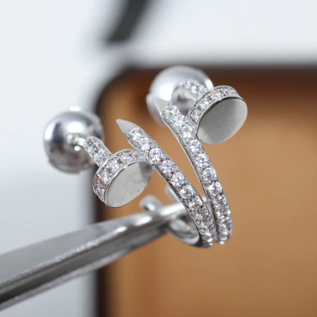 [Ornora Jewelry]JUSTE FULL DIAMOND SMALL EARRINGS
