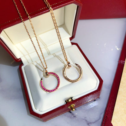 [Ornora Jewelry]JUSTE NECKLACE RED FULL DIAMONDS