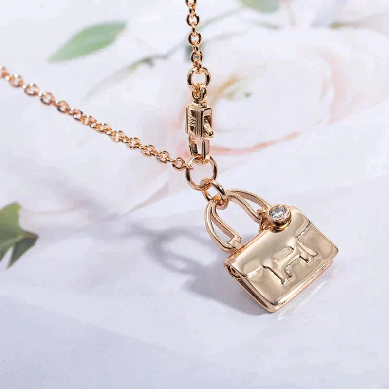 [Ornora Jewelry]AMULETTE PEDANT ROSE GOLD NECKLACE