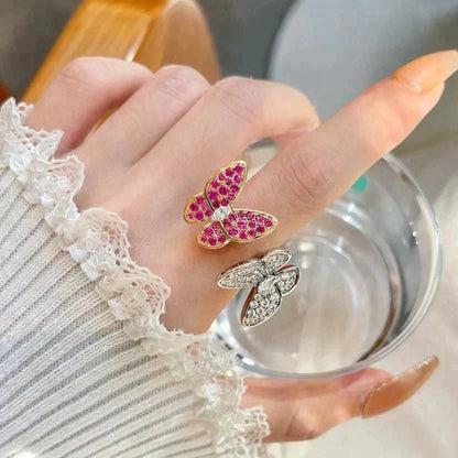 [Ornora Jewelry]TWIN BUTTERFLY DIAMOND RING