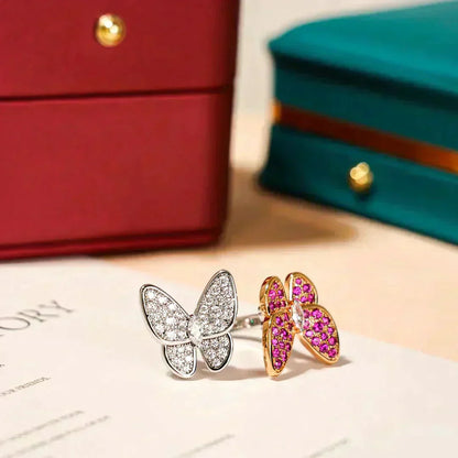 [Ornora Jewelry]TWIN BUTTERFLY DIAMOND RING