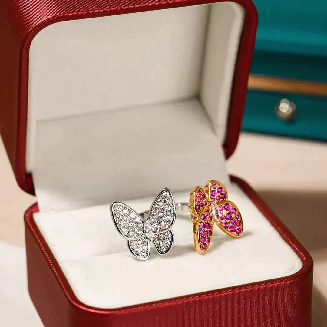 [Ornora Jewelry]TWIN BUTTERFLY DIAMOND RING