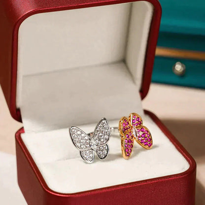 [Ornora Jewelry]TWIN BUTTERFLY DIAMOND RING