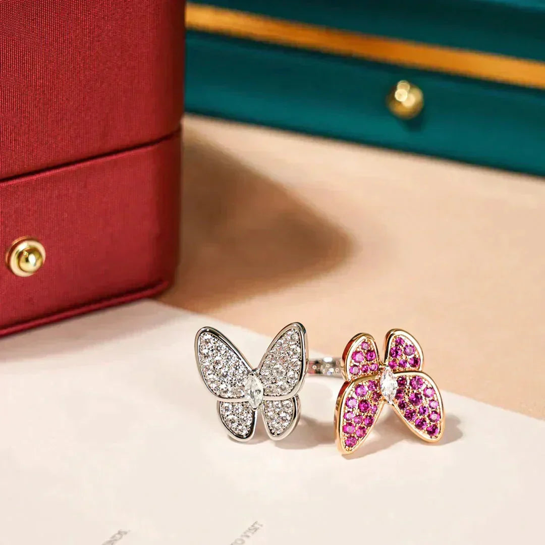 [Ornora Jewelry]TWIN BUTTERFLY DIAMOND RING