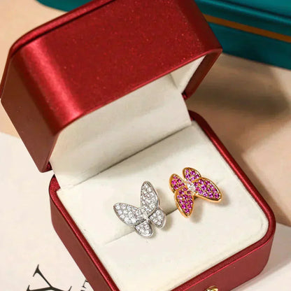 [Ornora Jewelry]TWIN BUTTERFLY DIAMOND RING