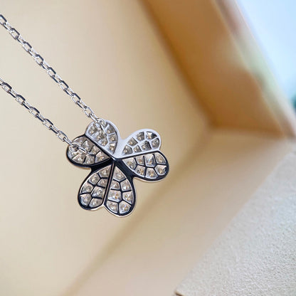 [Ornora Jewelry]CLOVER DIAMOND NECKLACE SILVER
