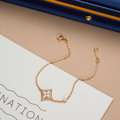 [Ornora Jewelry]STAR 1 DIAMOND PINK GOLD BRACELET