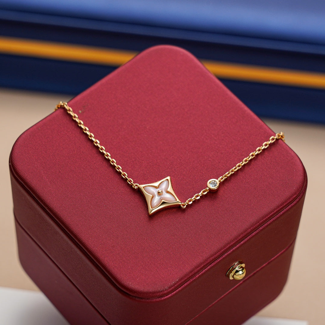[Ornora Jewelry]STAR 1 DIAMOND PINK GOLD BRACELET