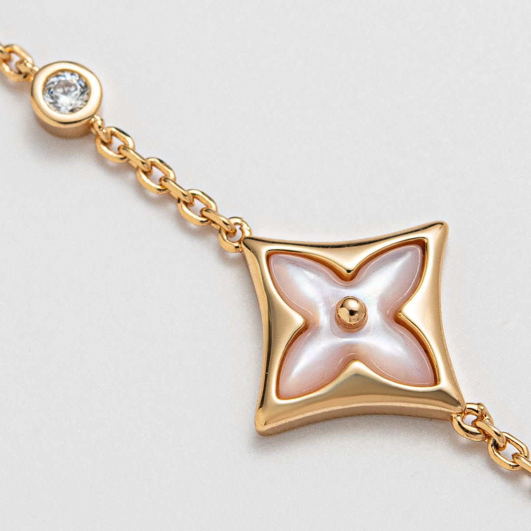 [Ornora Jewelry]STAR 1 DIAMOND PINK GOLD BRACELET