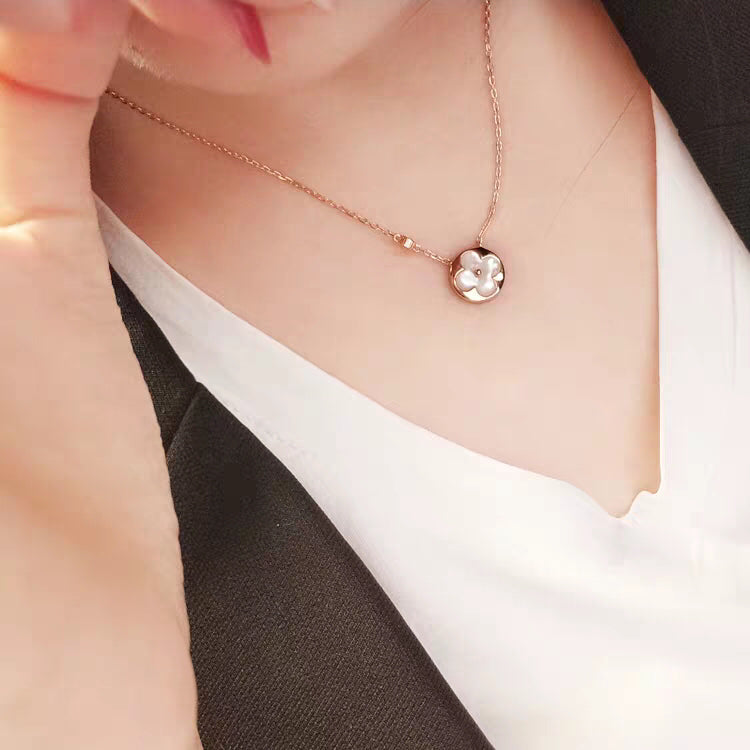 [Ornora Jewelry]SUN MOP GOLD 1 DIAMOND NECKLACE
