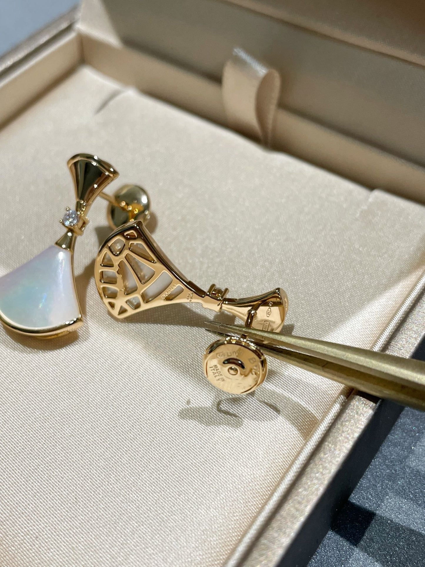 [Ornora Jewelry]DREAM MOP 1 DIAMOND EARRINGS