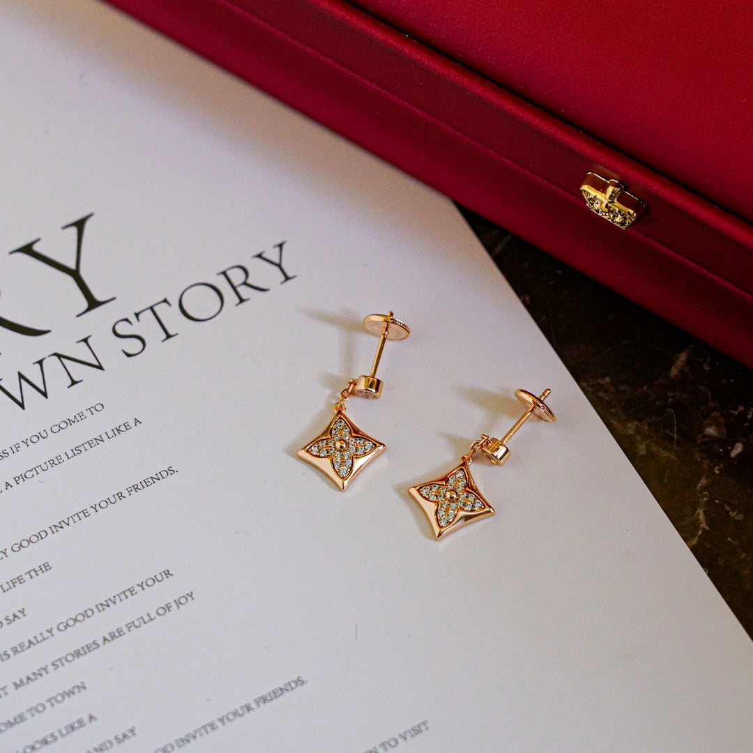 [Ornora Jewelry]STAR DIAMONDS EARRINGS GOLD