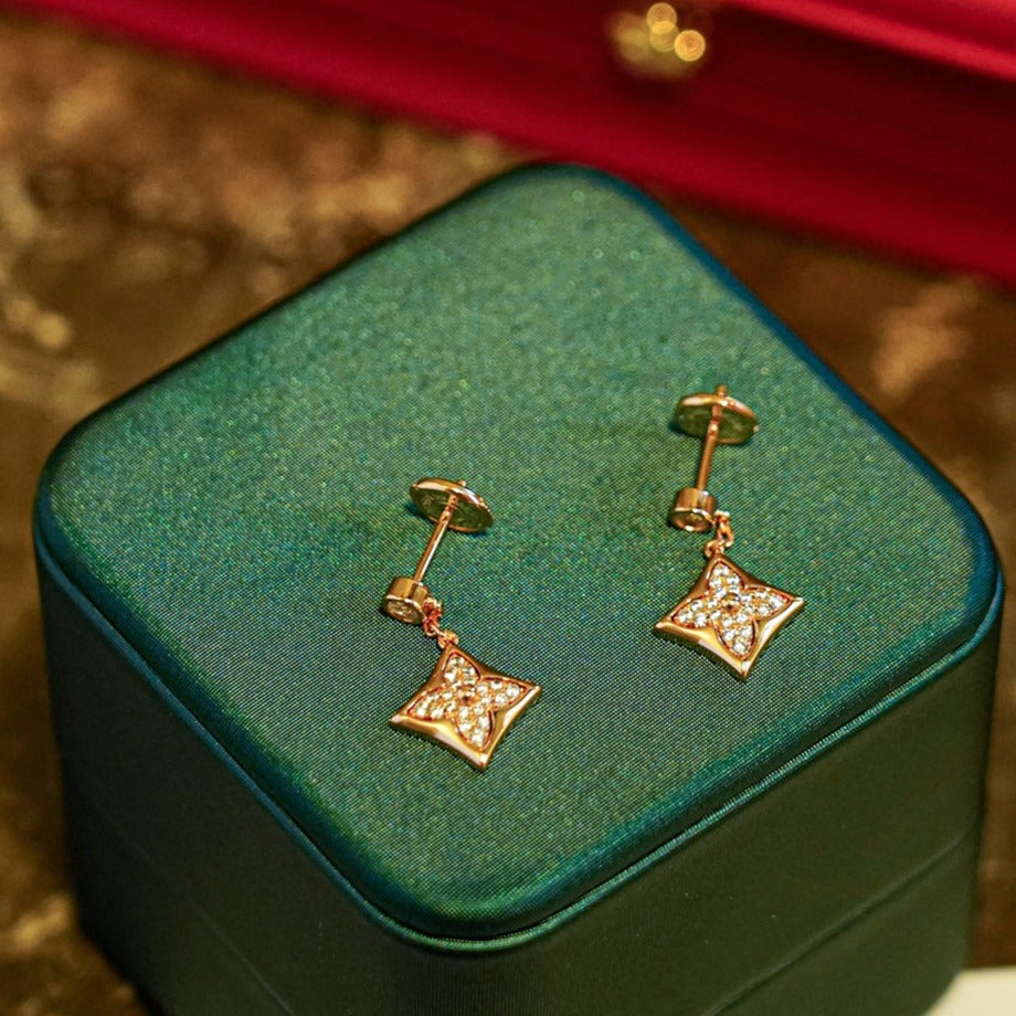 [Ornora Jewelry]STAR DIAMONDS EARRINGS GOLD