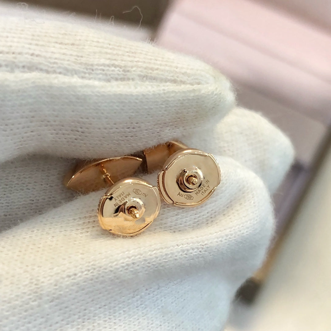 [Ornora Jewelry]DREAM EARRINGS 3 MOTIFS ONYX MOP PINK GOLD