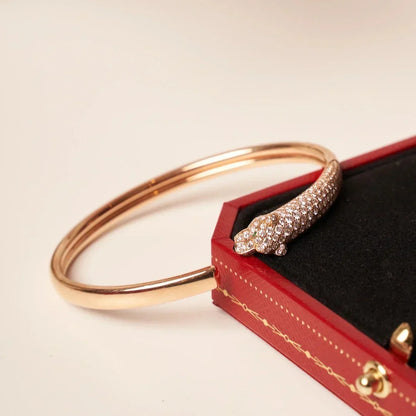 [Ornora Jewelry]PANTHERE HALF DIAMOND OPEN BRACELET