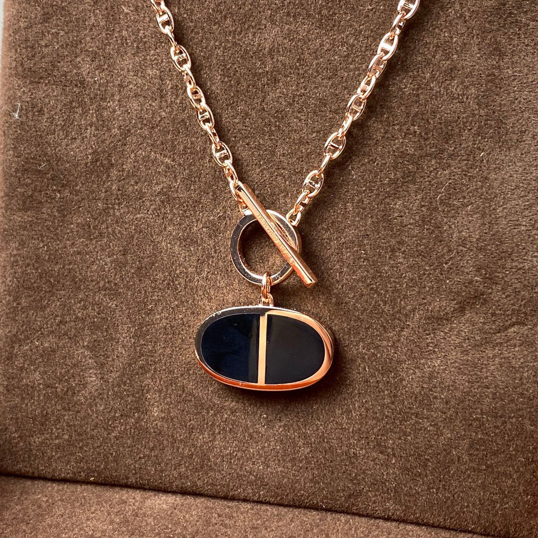 [Ornora Jewelry]CHAINE VERSO BLACK CERAMIC NECKLACE