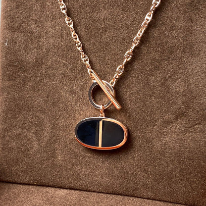 [Ornora Jewelry]CHAINE VERSO BLACK CERAMIC NECKLACE