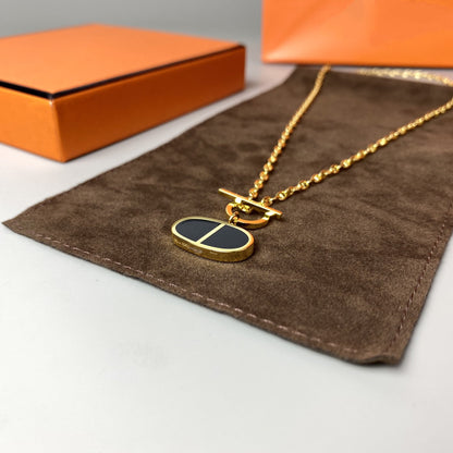 [Ornora Jewelry]CHAINE VERSO BLACK CERAMIC NECKLACE