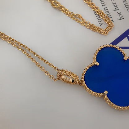 [Ornora Jewelry]CLOVER 25MM NECKLACE TURQUOISE ROSE GOLD