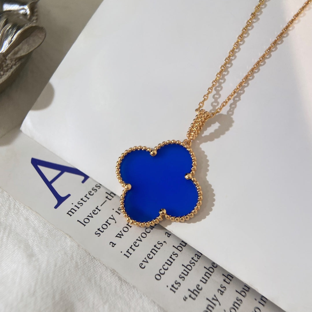 [Ornora Jewelry]CLOVER 25MM NECKLACE TURQUOISE ROSE GOLD