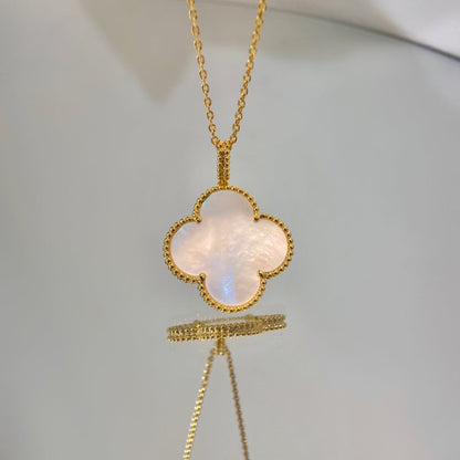 [Ornora Jewelry]CLOVER 25MM MOP LARGE PENDANT NECKLACE