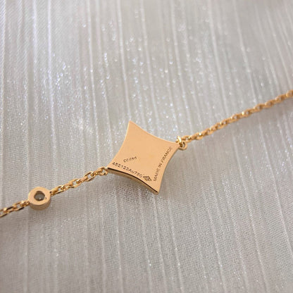 [Ornora Jewelry]COLOR STAR CARNELIAN PINK GOLD DIAMOND BRACELET