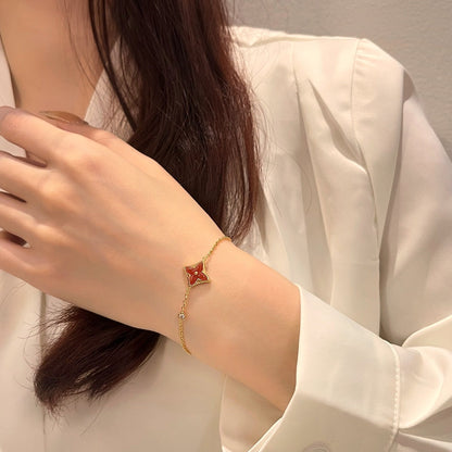 [Ornora Jewelry]COLOR STAR CARNELIAN PINK GOLD DIAMOND BRACELET