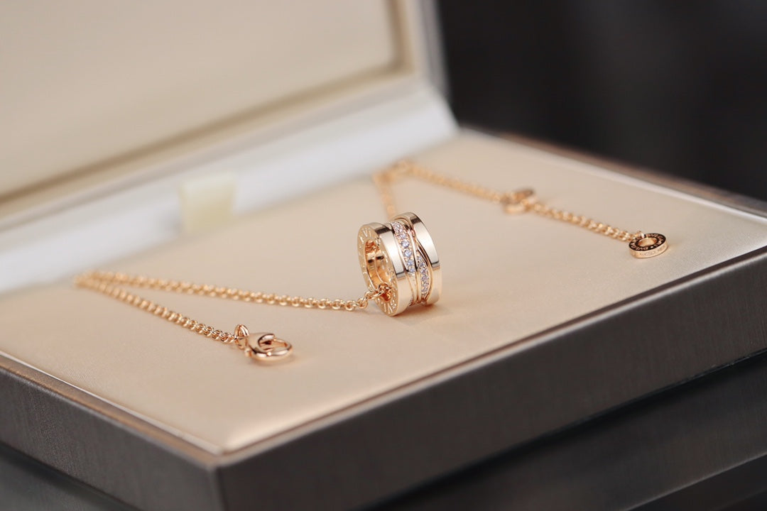 [Ornora Jewelry]ZERO 1 PINK GOLD DIAMOND NECKLACE