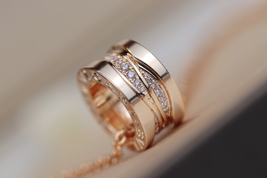 [Ornora Jewelry]ZERO 1 PINK GOLD DIAMOND NECKLACE