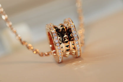 [Ornora Jewelry]ZERO 1 ROCK PEDANT PINK GOLD NECKLACE
