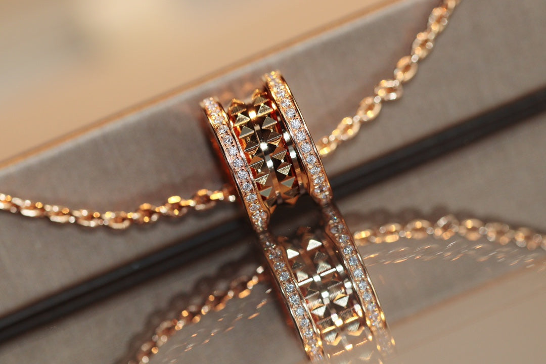 [Ornora Jewelry]ZERO 1 ROCK PEDANT PINK GOLD NECKLACE
