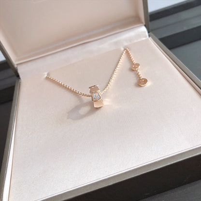 [Ornora Jewelry]SERPENTI PEDANT DIAMOND PINK GOLD NECKLACE