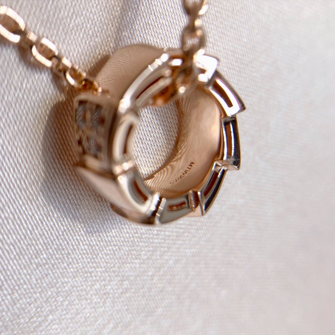[Ornora Jewelry]SERPENTI PEDANT DIAMOND PINK GOLD NECKLACE