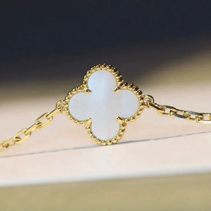 [Ornora Jewelry]CLOVER 20 MOTIFS WHITE MOP NECKLACE