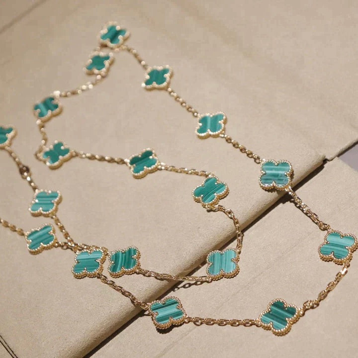 [Ornora Jewelry]CLOVER 20 MOTIFS MALACHITE GOLD
