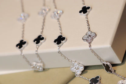 [Ornora Jewelry]CLOVER 20 MOTIFS ONYX DIAMOND SILVER
