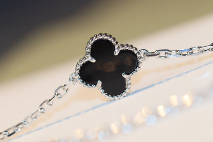 [Ornora Jewelry]CLOVER 20 MOTIFS ONYX DIAMOND SILVER