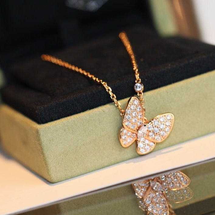 [Ornora Jewelry]BUTTERFLY DIAMOND NECKLACE