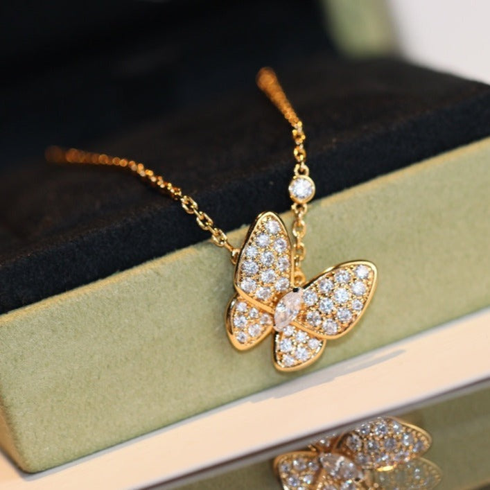 [Ornora Jewelry]BUTTERFLY DIAMOND NECKLACE