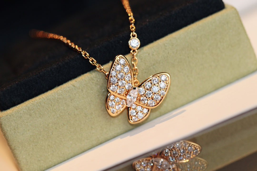 [Ornora Jewelry]BUTTERFLY DIAMOND NECKLACE