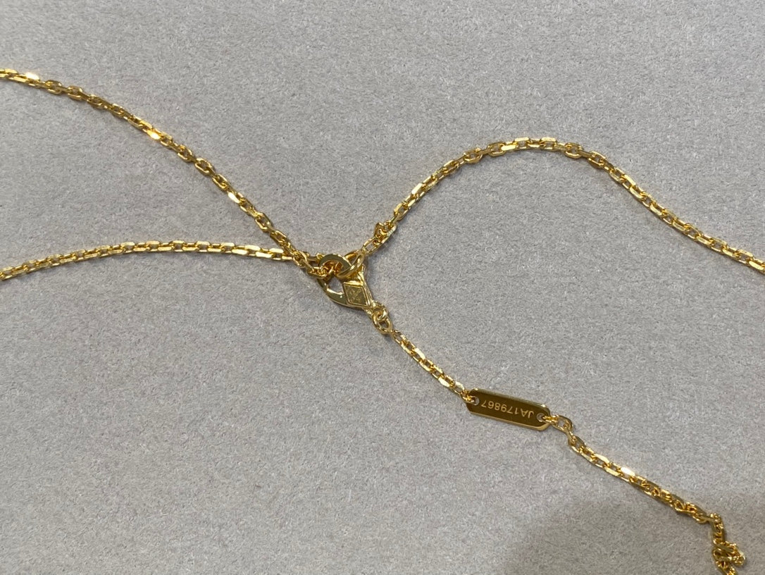 [Ornora Jewelry]CLOVER 25MM NECKLACE GOLD CARNELIAN