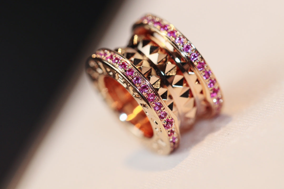 [Ornora Jewelry]ZERO 1 ROCK PINK GOLD PINK DIAMOND NECKLACE