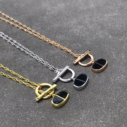 [Ornora Jewelry]CHAINE VERSO BLACK CERAMIC  NECKLACE