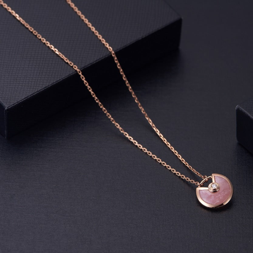 [Ornora Jewelry]AMULETTE ROSE GOLD PINK MOP NECKLACE