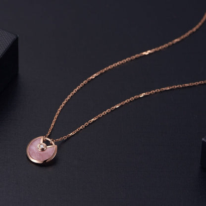 [Ornora Jewelry]AMULETTE ROSE GOLD PINK MOP NECKLACE