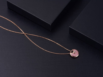 [Ornora Jewelry]AMULETTE ROSE GOLD PINK MOP NECKLACE