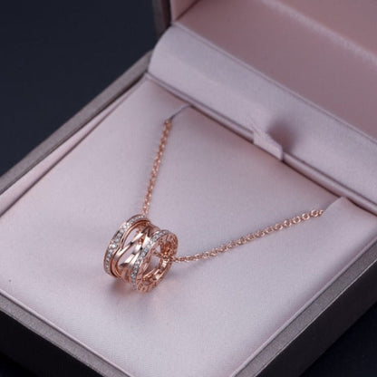 [Ornora Jewelry]ZERO 1 PINK GOLD DIAMOND OPEN NECKLACE